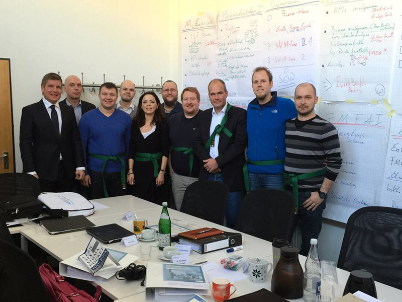 Neun Mitarbeiter der GSI in Duisburg wurden zum Certified Six Sigma Green Belt ausgebildet